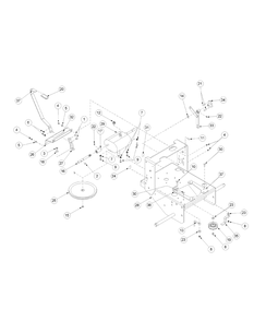 Deck Assembly Standard Track Diagram and Parts List for G1332 55AI5GMQ750-WAM Cub Cadet Lawn Mower